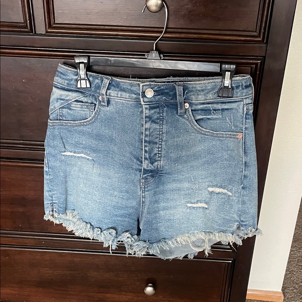 We The Free Blue Denim Shorts